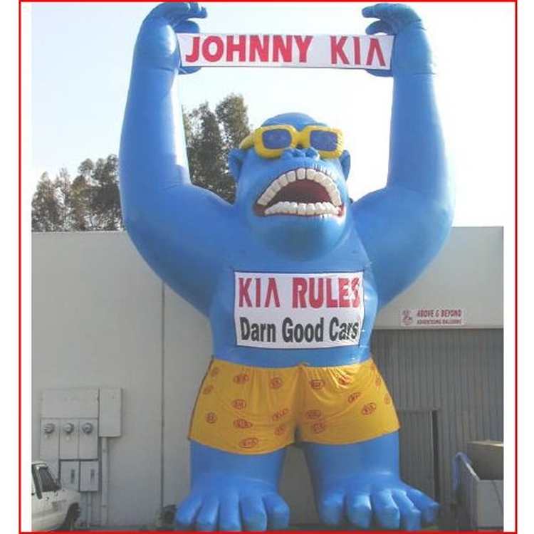 Inflatable Air Blown Standing Gorilla with Storage Bag 3