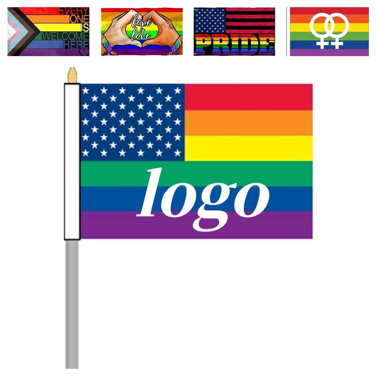 12" X 18" Lgbt Pride Gay Rainbow Flag 9