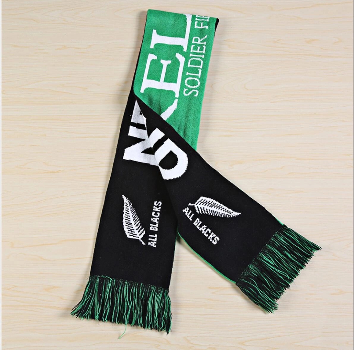 Knitted Acrylic Scarf With Tassel 1
