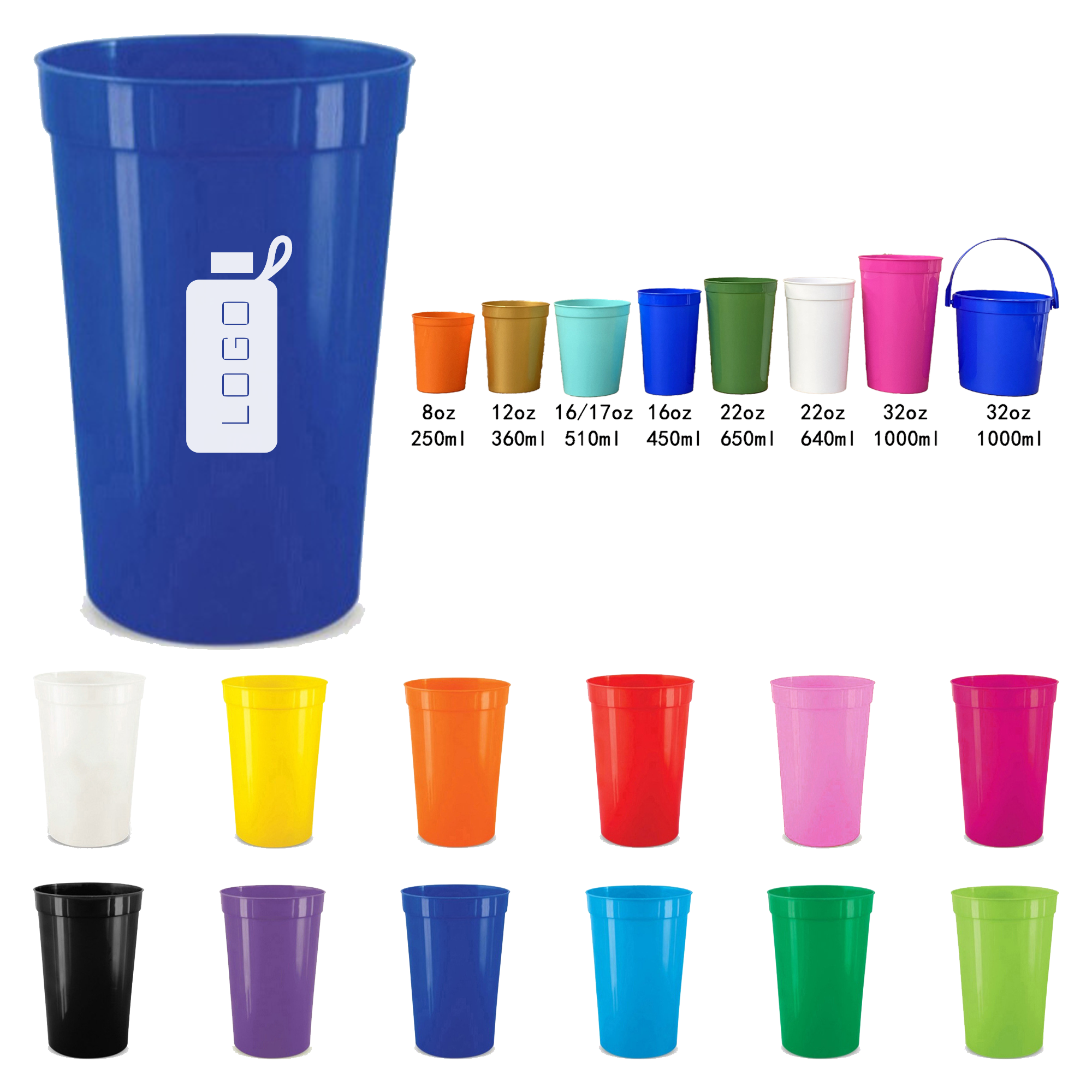 MOQ 50pcs Custom 12oz Stadium Cup 2