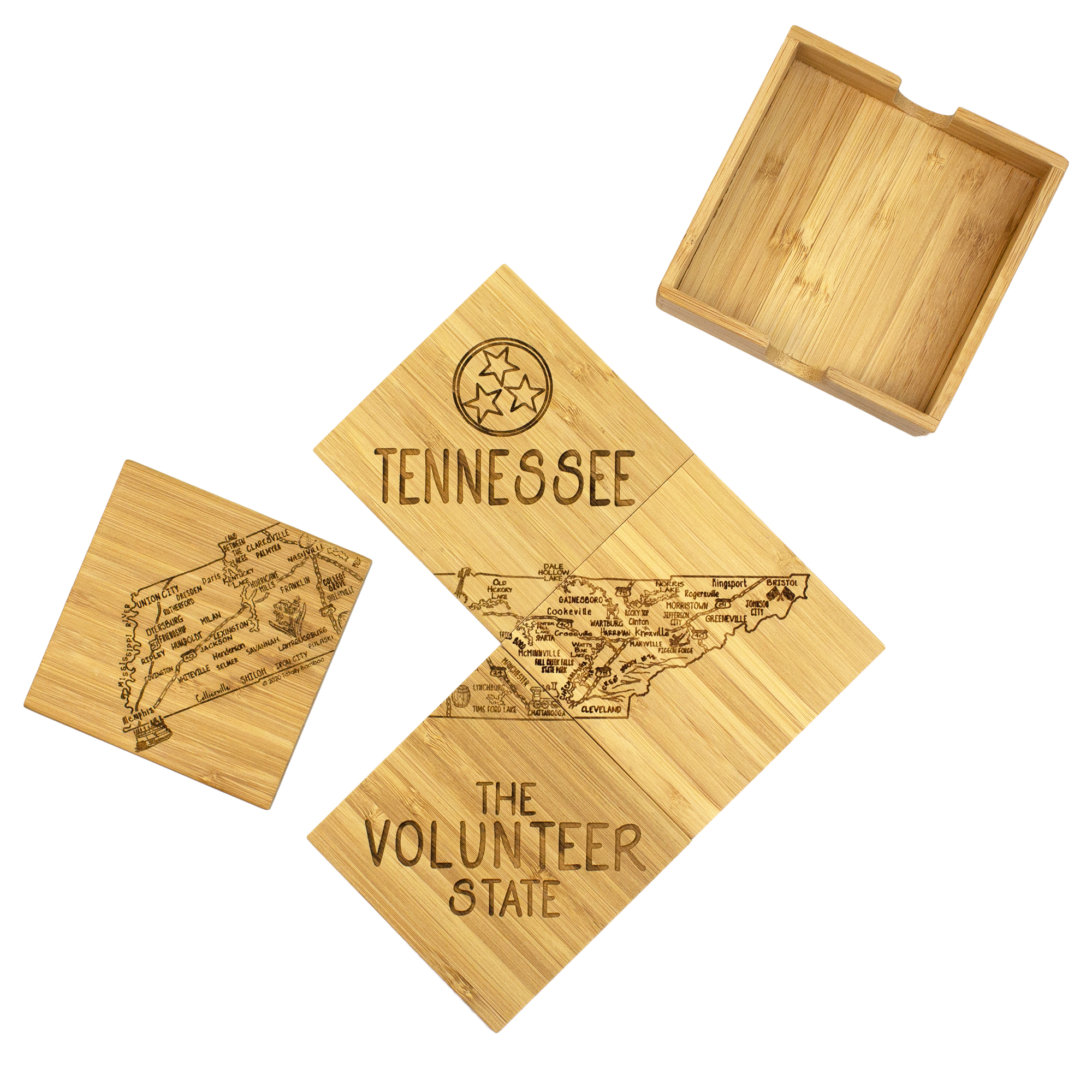 Tennessee Puzzle Coaster Set 14
