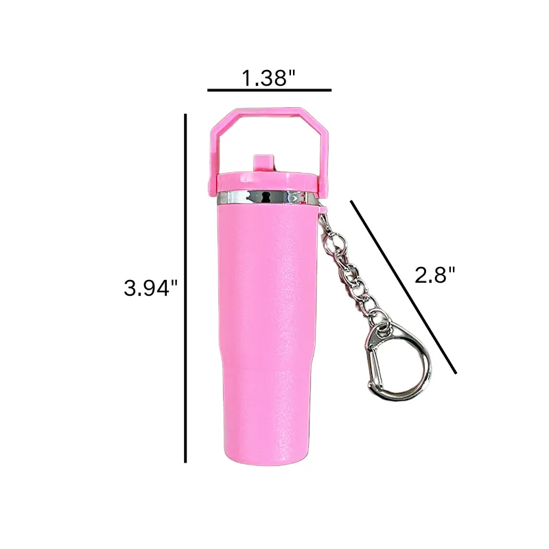 Tumbler Shaped Plastic Key Ring 2