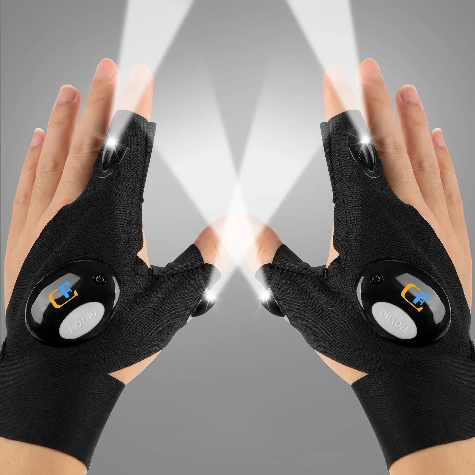 LED Practical Finger Flashlights Work Glove 2