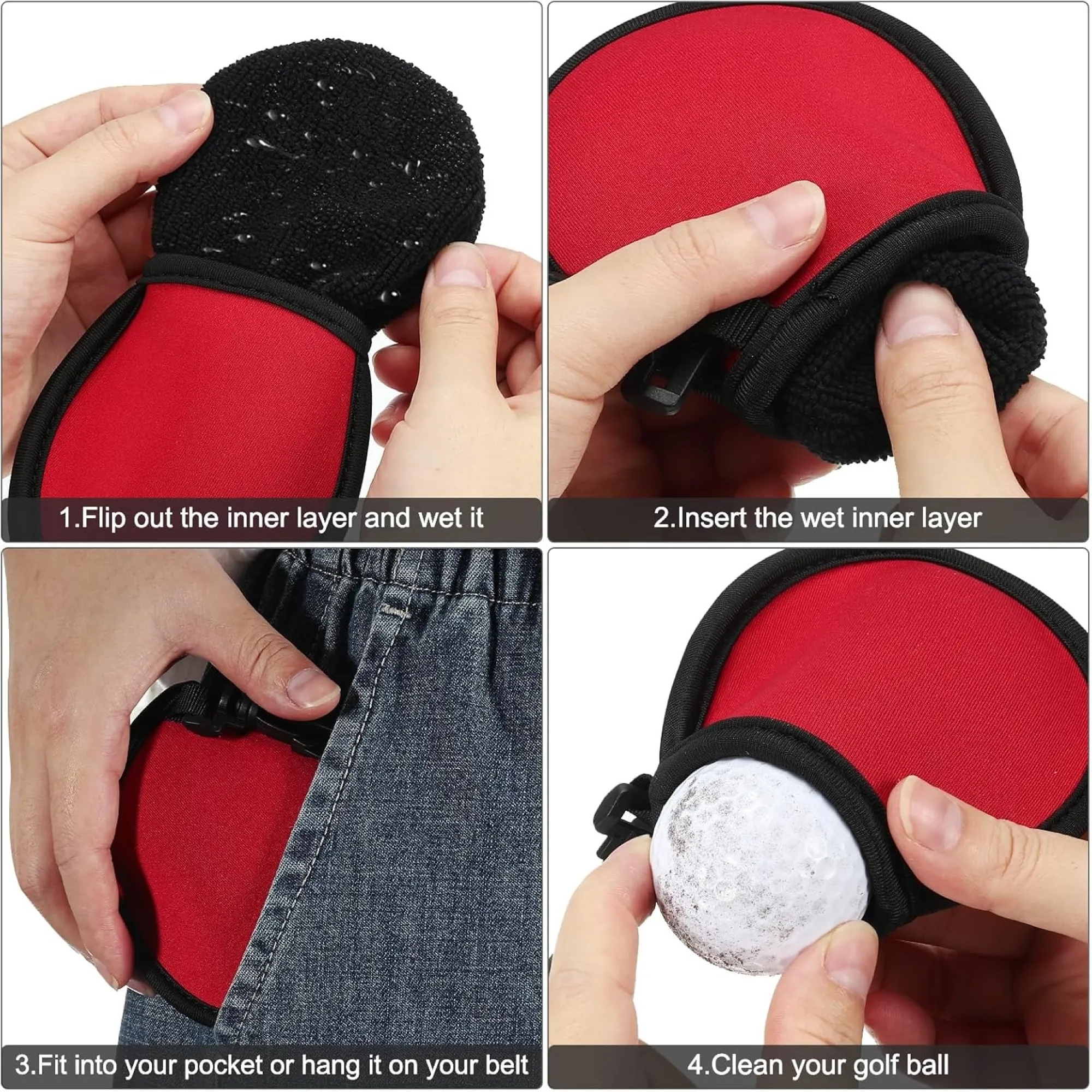 Anti Drop Golf Ball Cleaning Protective Bag 1