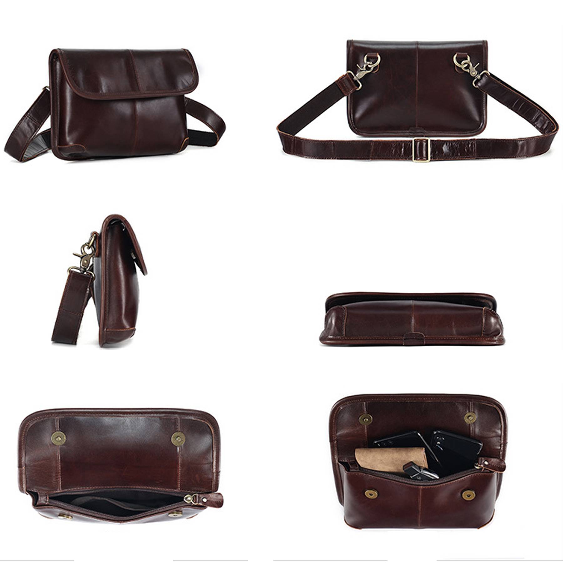 Leather Crossbody Messenger Bag for Men 7
