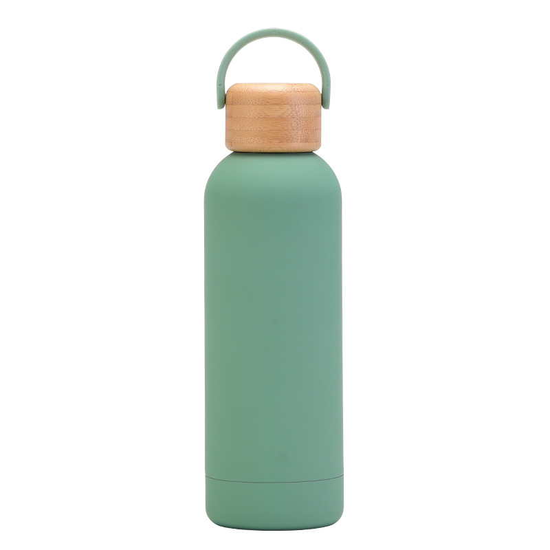 17 oz. Double Wall Stainless Steel Water Bottle w/ Bamboo Lid 24