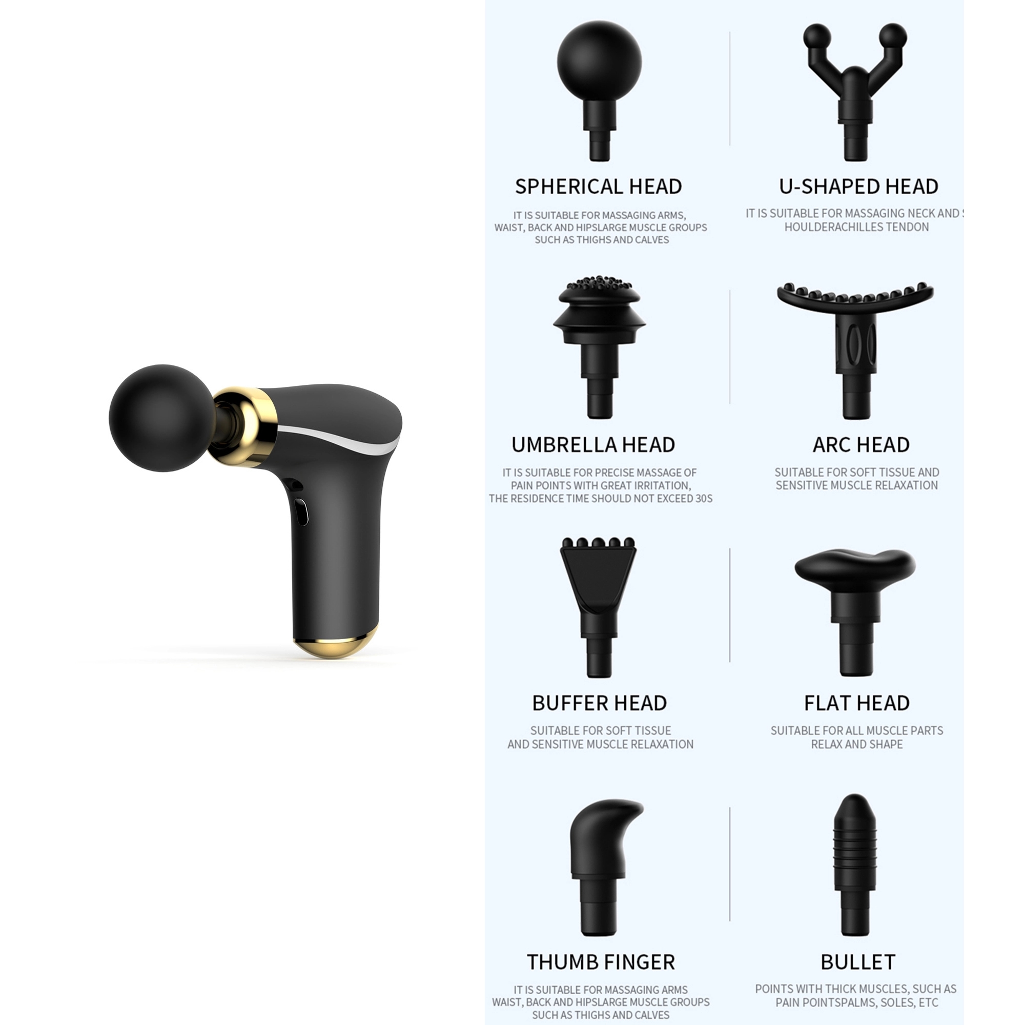 8 Heads Mini Massage Gun MOQ 10PCS 2