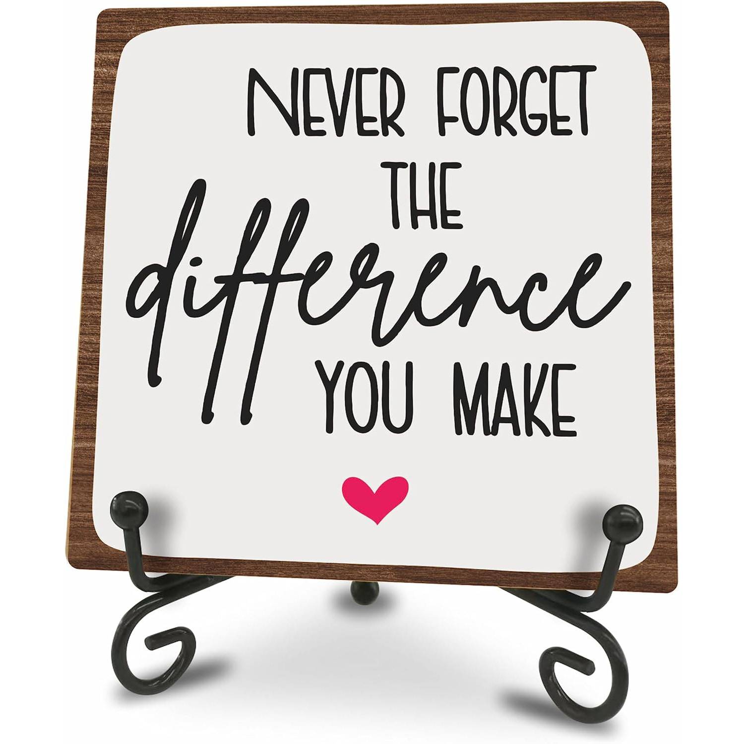 Wooden Motivational Sign w/ Stand 2