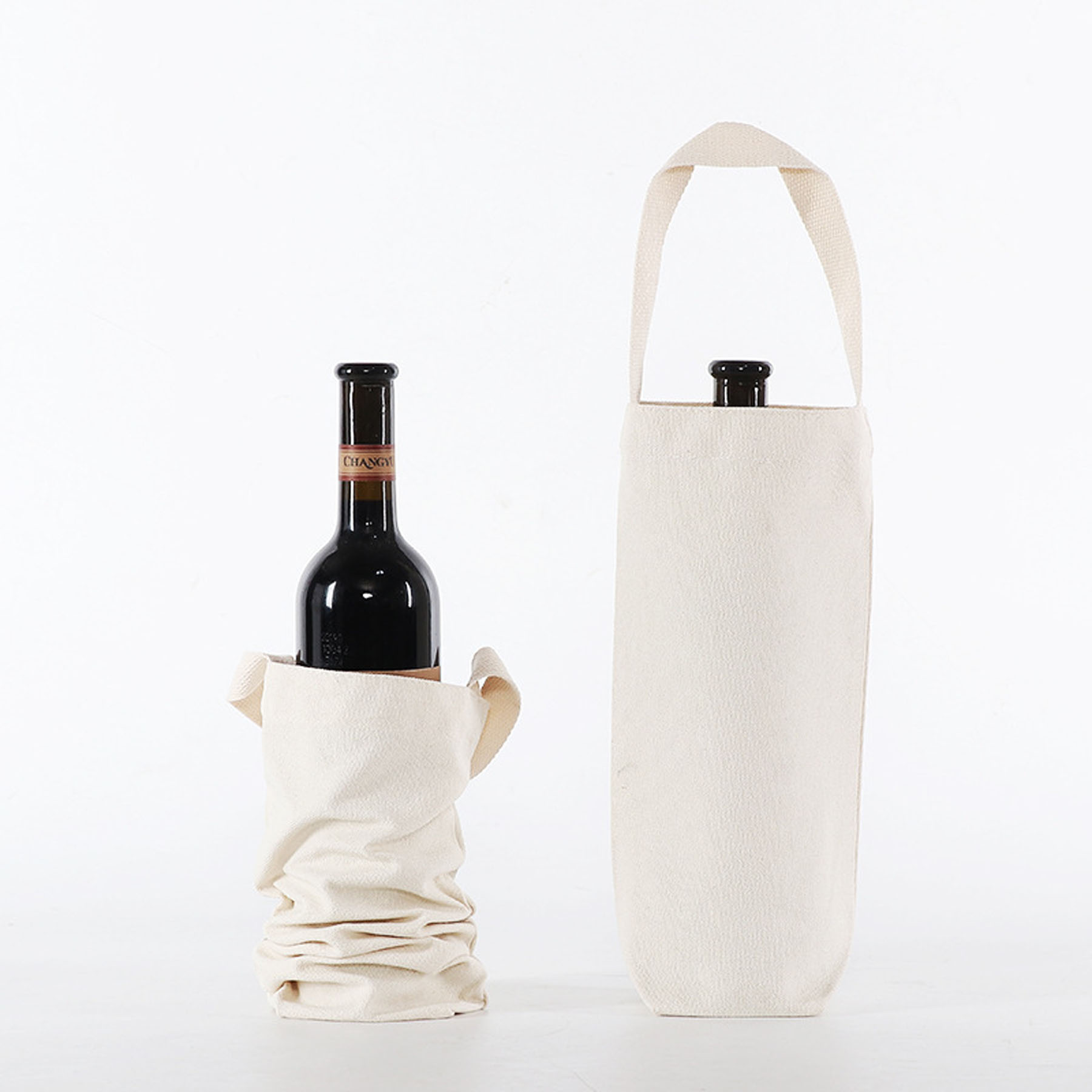 Canvas Wine Tote Bag, custom tote bag with logo imprint 3