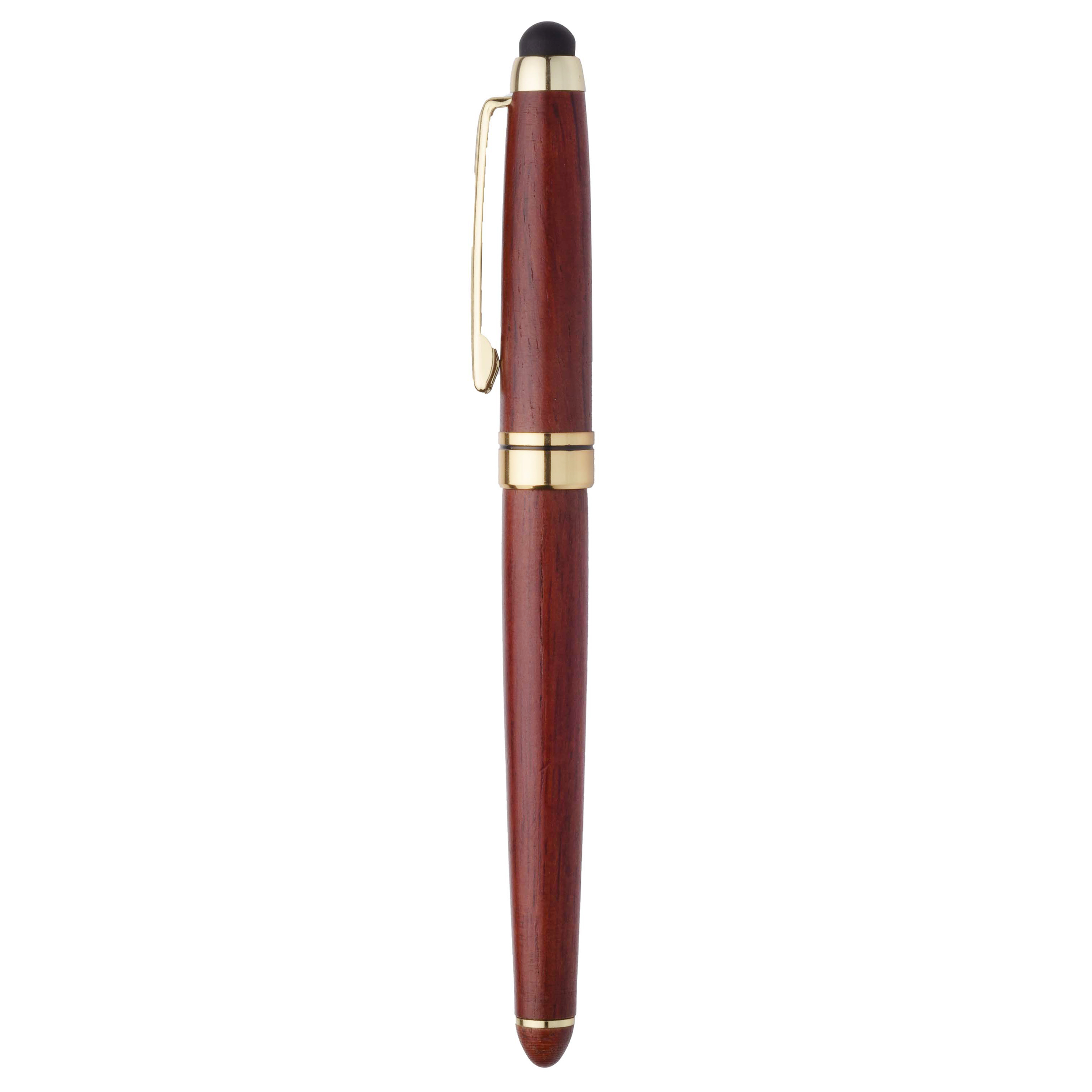 Rosewood Cap Off Rollerball Pen w/Stylus 4