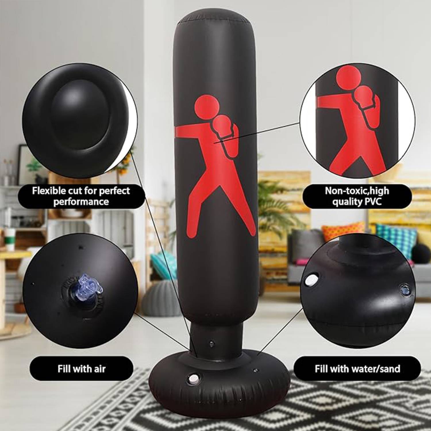 Custom Inflatable Standing Punch Bag Tumbler Boy 5