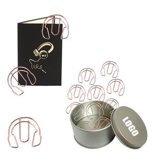 Music Bass Notes Clef Shaped Paper Clips In Tin Box 4