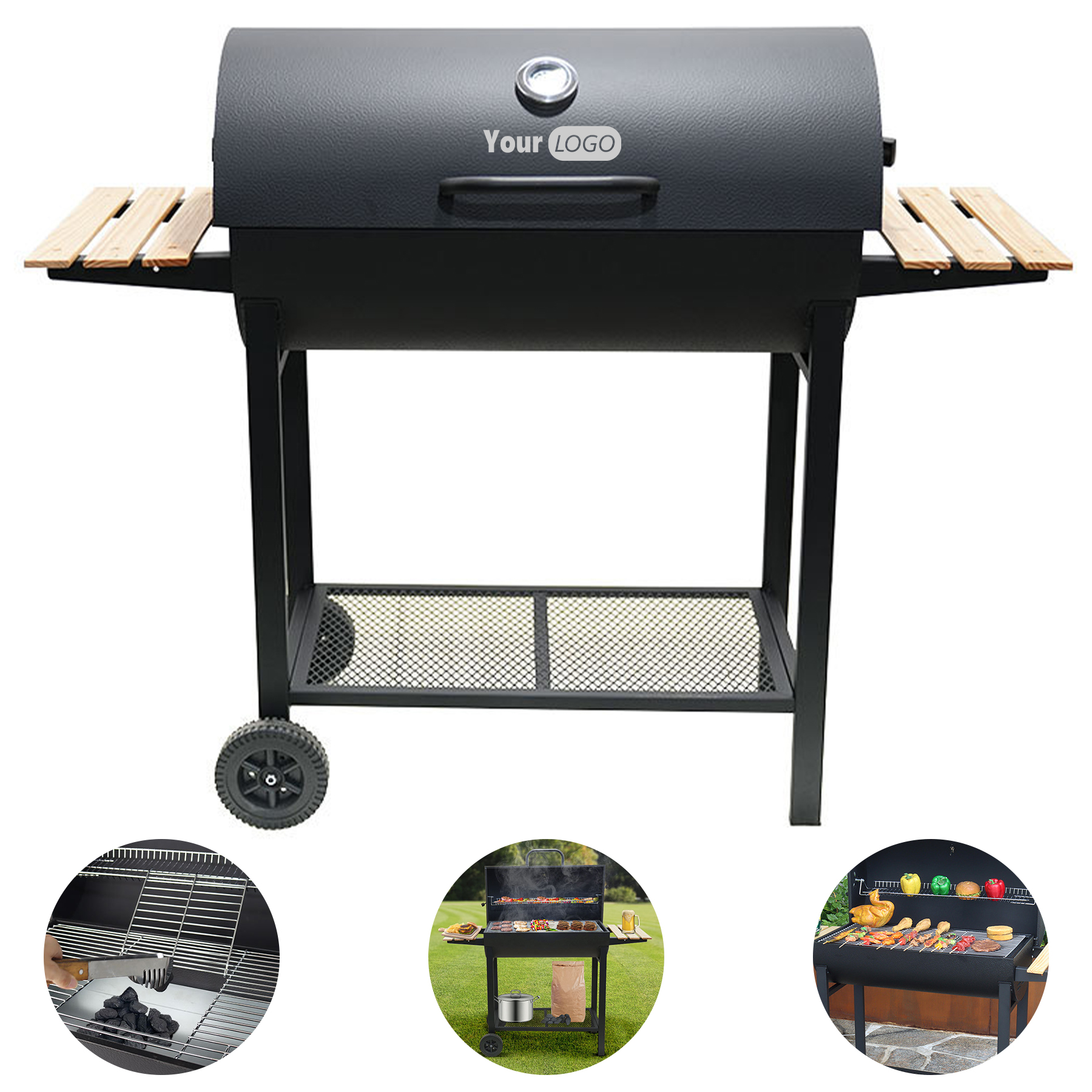 Steel Outdoor Double-Sided Tabletop Large Barbecue Stove 2