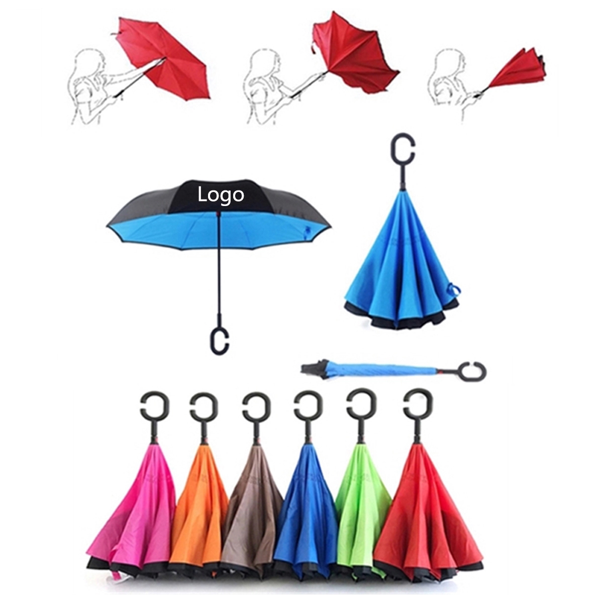 Stratus Reversible Inverted Umbrella 5