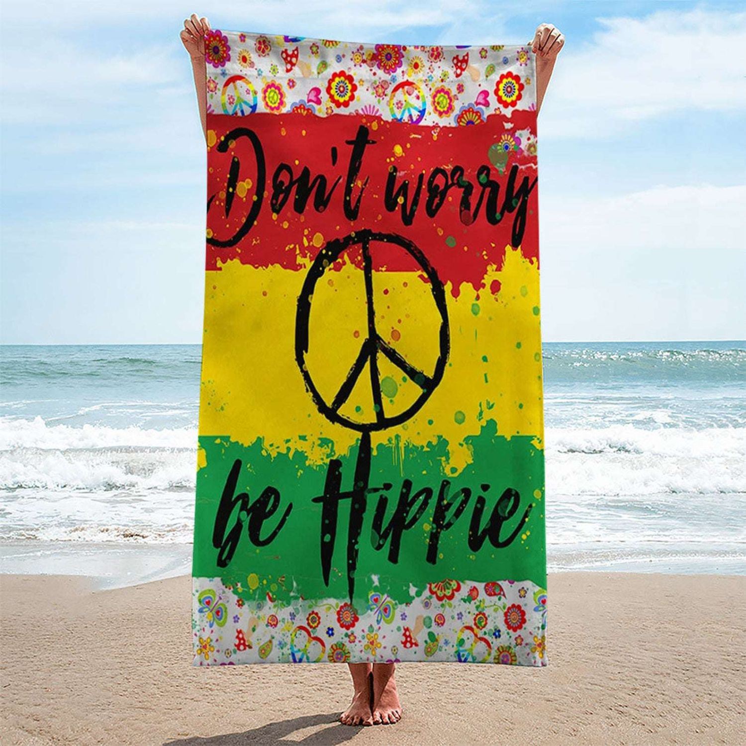 40"x 75" Sublimated Plush Microfiber Beach Towel