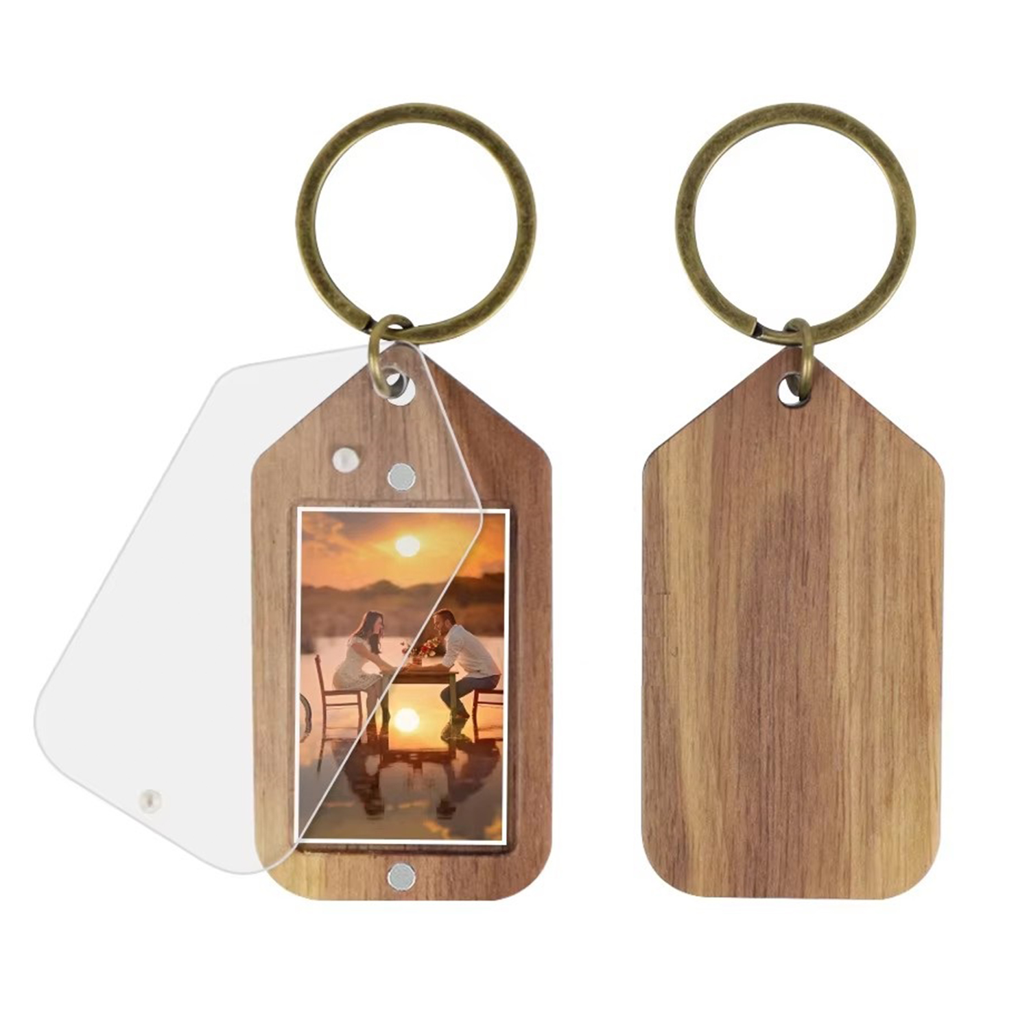 Acrylic-Wood Photo Keychain 6