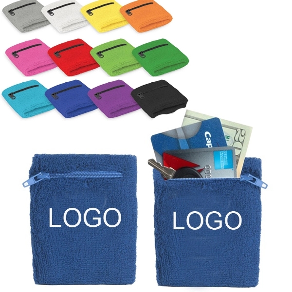 Sports Wristband W/ Zipper Pocket 5