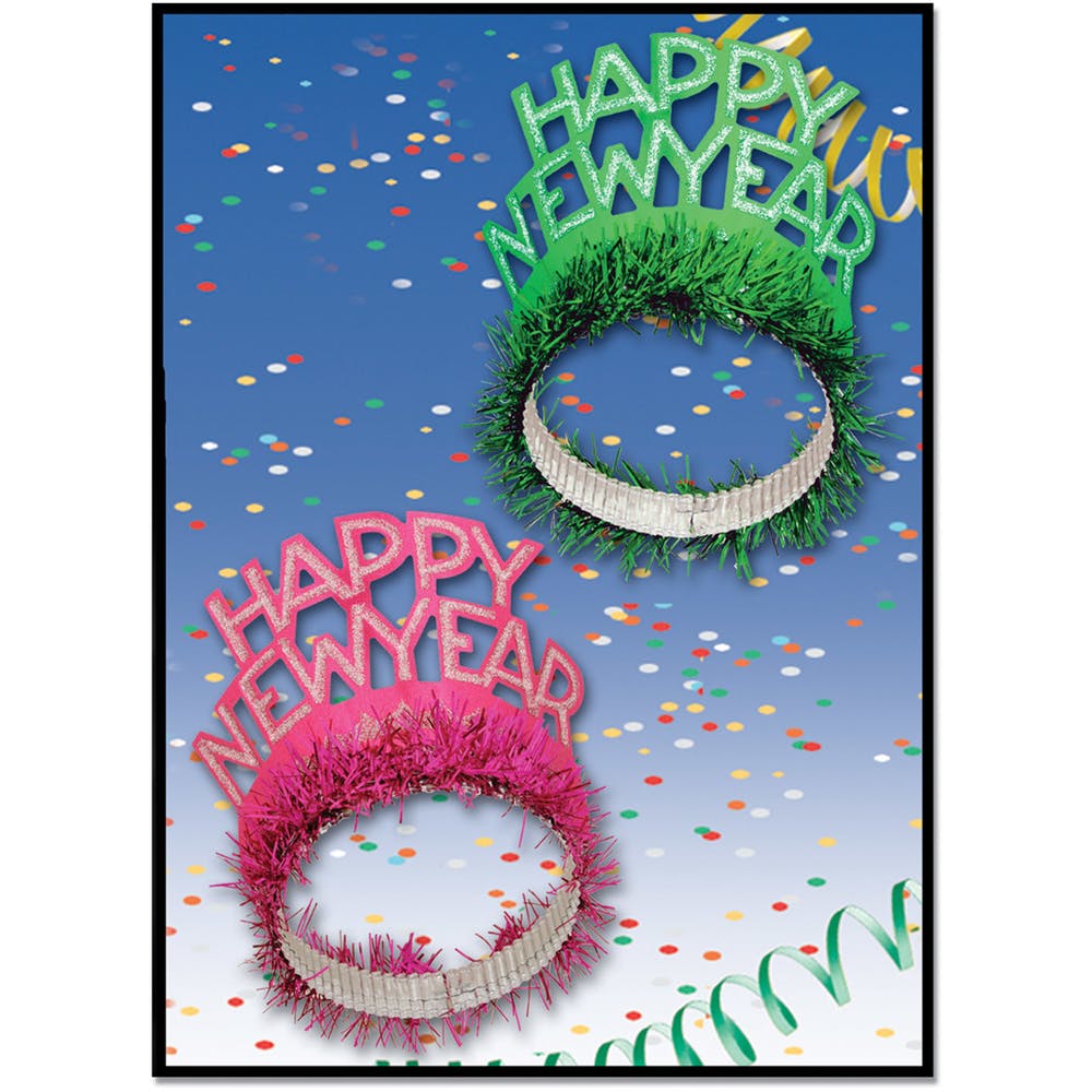 Happy New Year Tiaras - Assorted Fringe 2