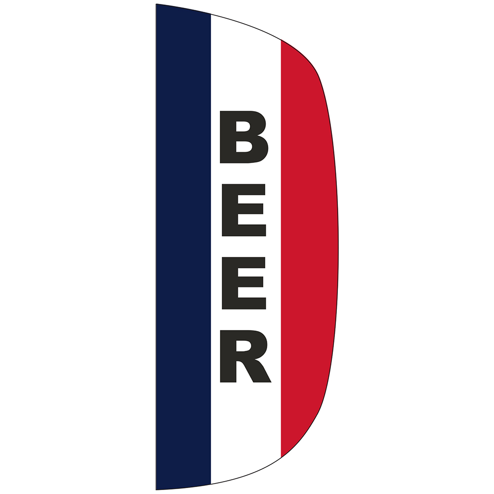 "BEER" 3' x 8' Message Flutter Flag 1