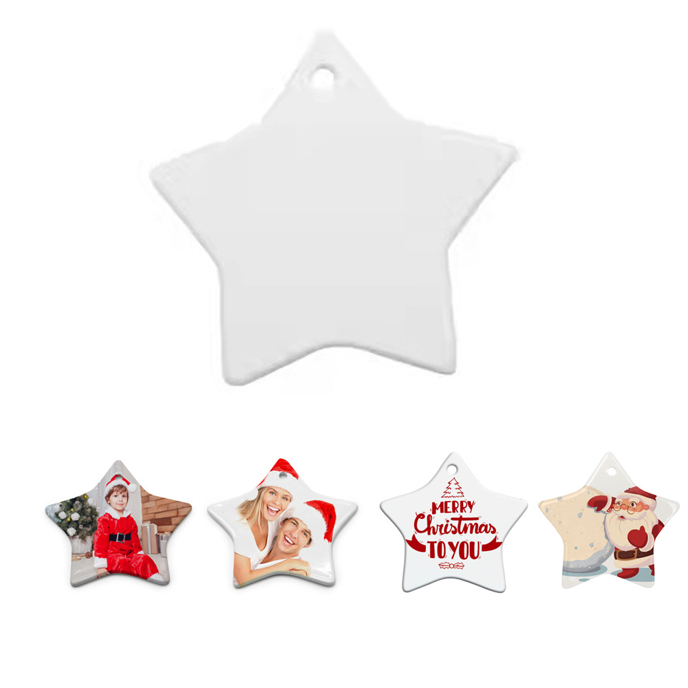 Star Shape Ceramic Christmas Ornament 3
