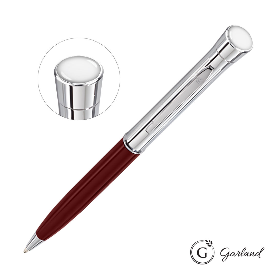 Garland® Monogram Custom Twist Ballpoint Pen - Chrome 2