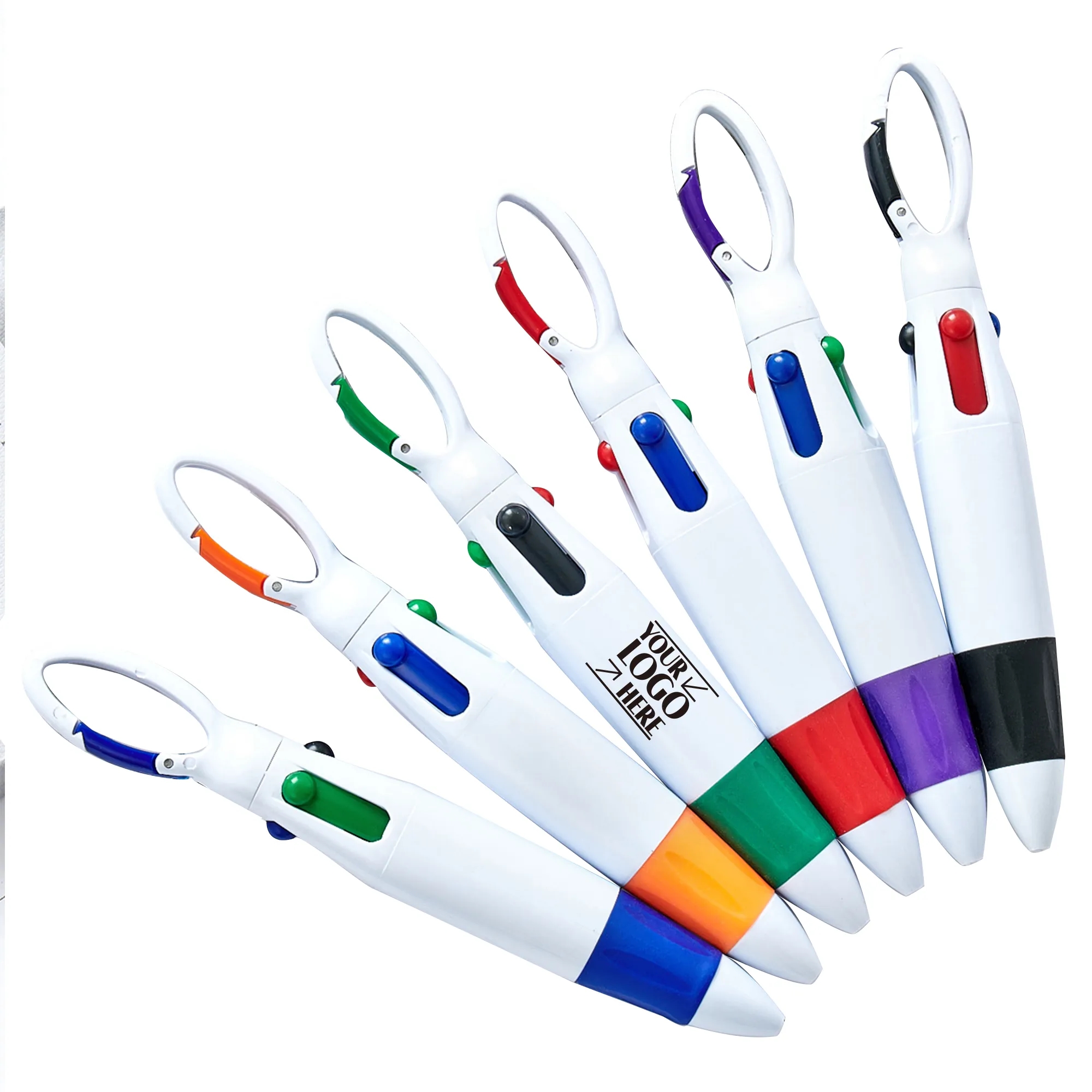 Four-color Ballpoint Pen With Buckle