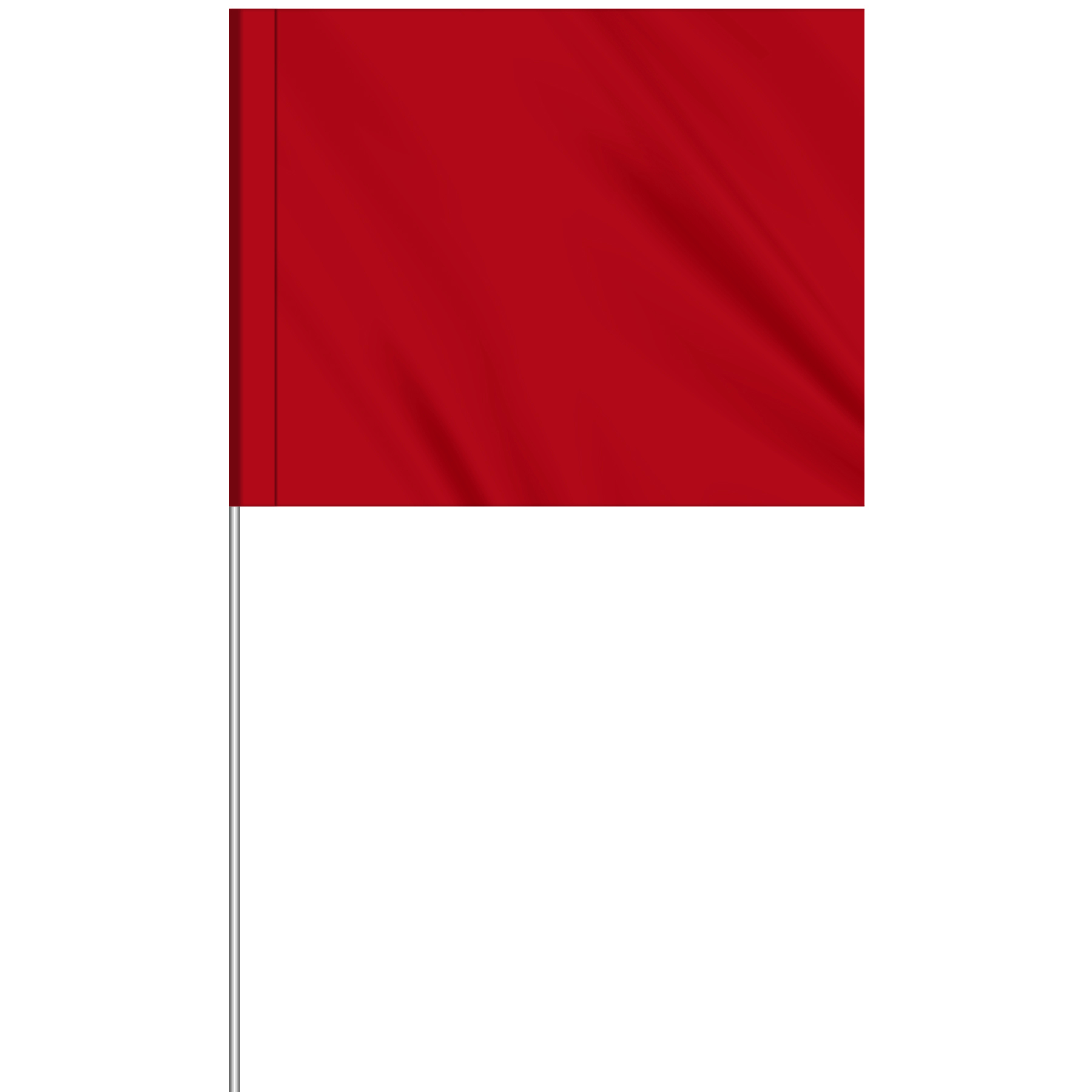 1-Color 4" x 5" Custom Vinyl Marking Flag w/ 18" Fiberglass Staff 12