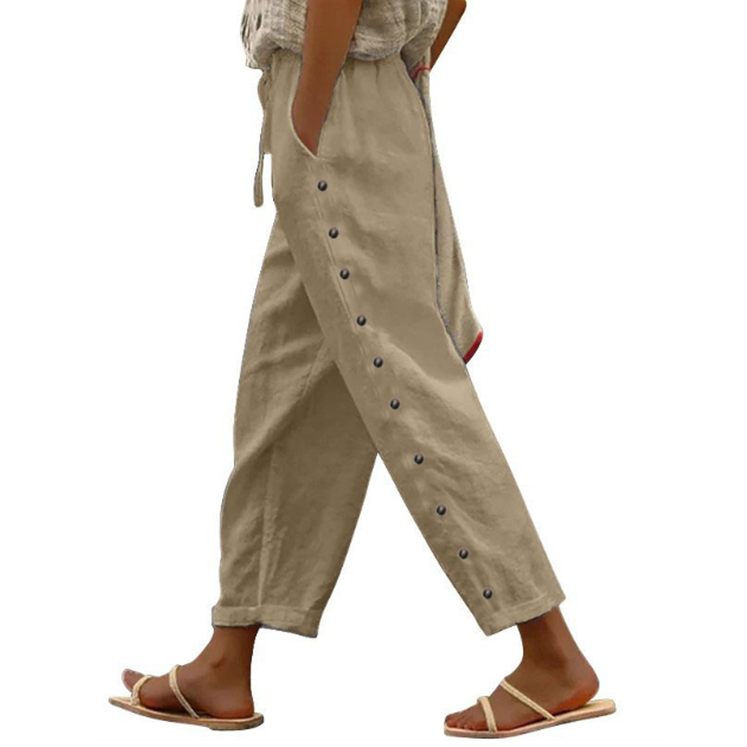 Autumn Women's Loose Casual Cropped Trousers 3