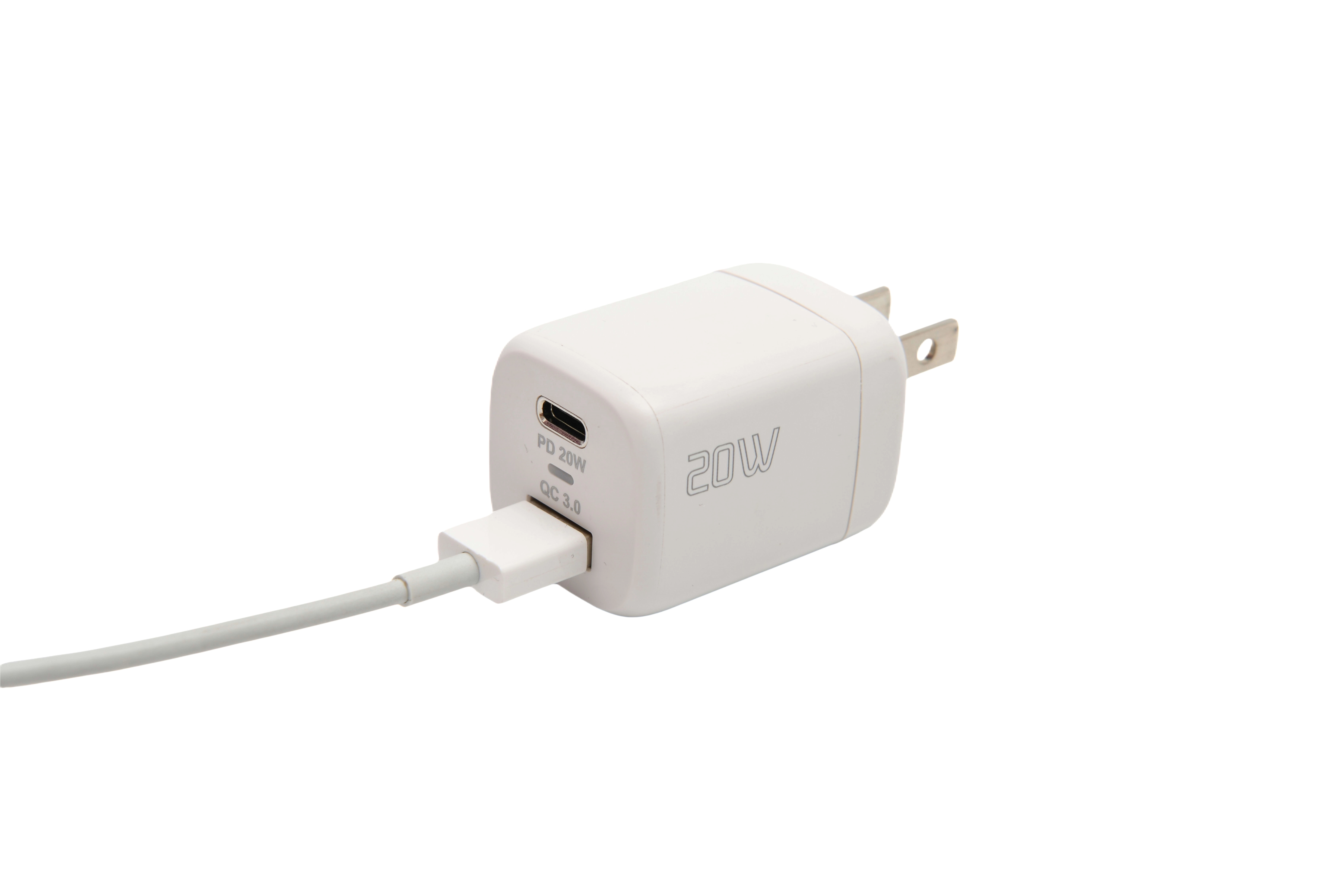 PD 20W & QC 3.0  Power Adapter  at 50% smaller and 3X faster 9