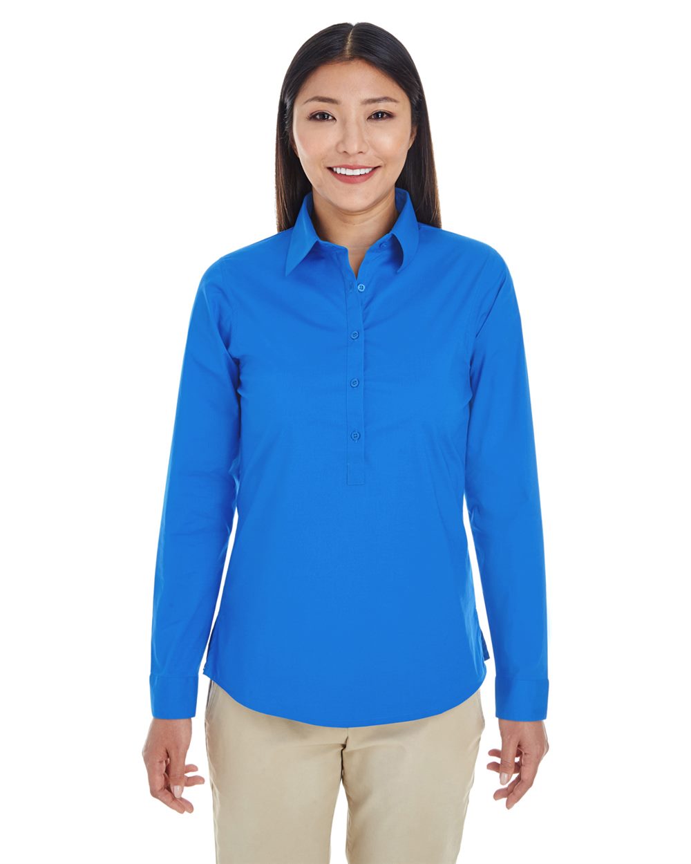 Women's Perfect Fit™ Half-Placket Tunic Dress Shirt - DP610W 10