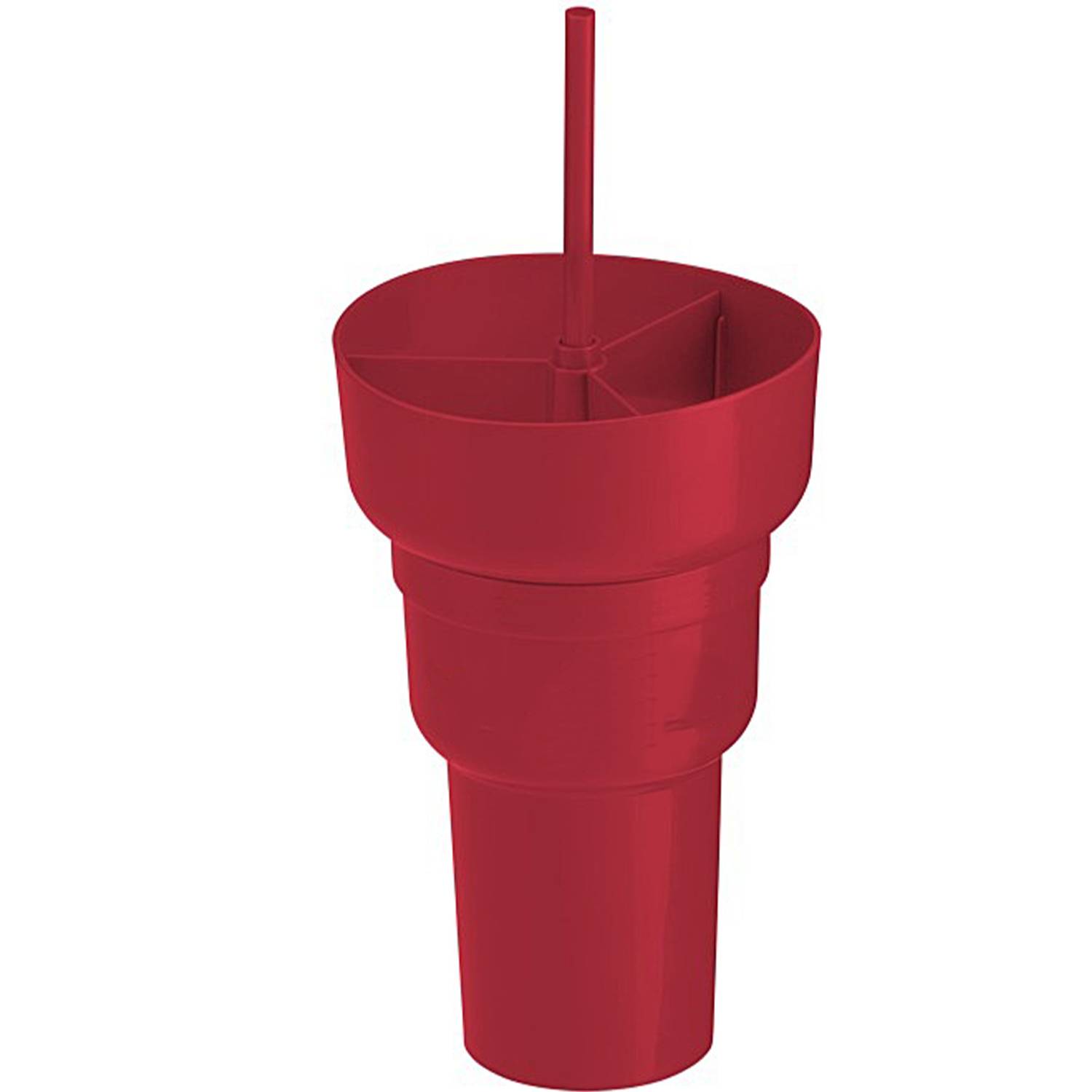 28 Oz Plastic Snack & Straw Cup 2