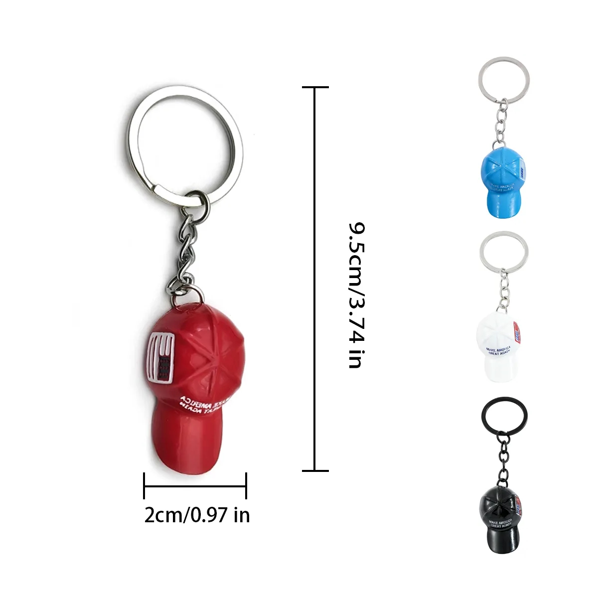 Mini Baseball Cap Keychain Plastic Hat Charm 2