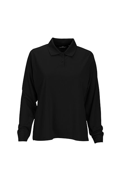 Women's Vansport Omega Long Sleeve Solid Mesh Tech Polo 4