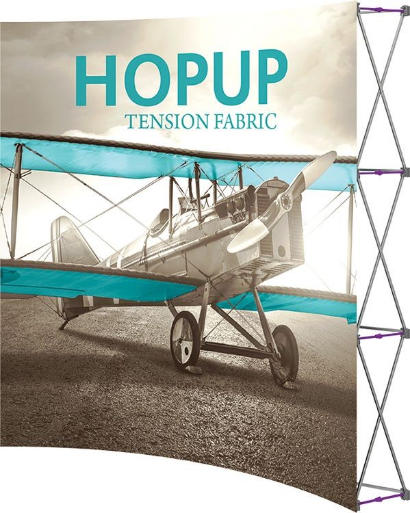 Hopup 8ft Full Height Curved Display & Front Graphic