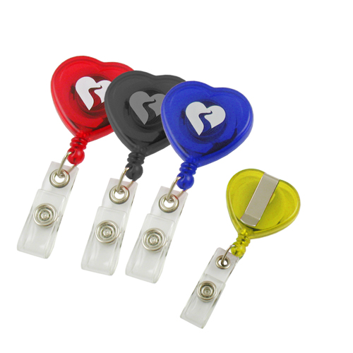 Tradeshow Marketing Heart Shaped Retractable Badge Reels 2