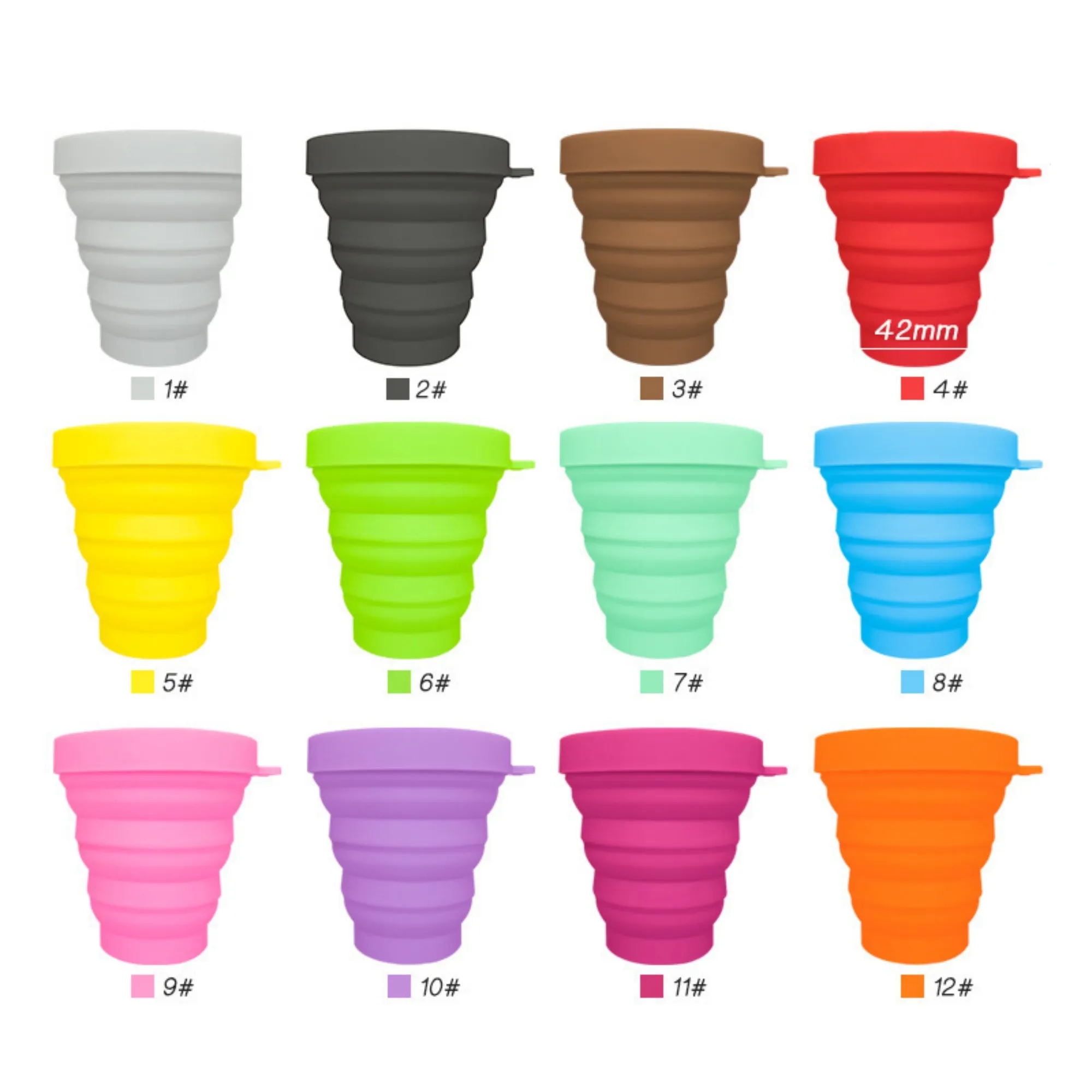 Silicone Collapsible Travel Cup with Lid 4