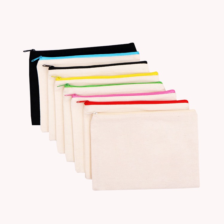 Zipper canvas makeup stationery bag 4