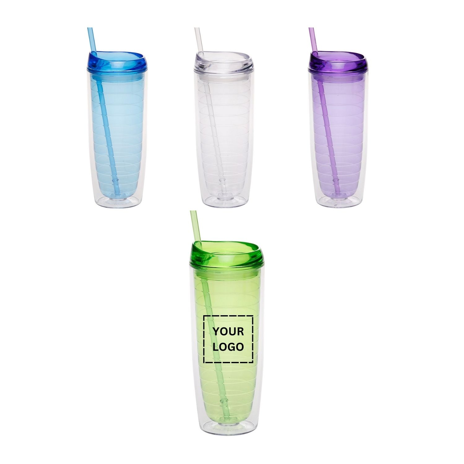 Tall Colorful Double Wall Tumblers, 20 oz. 2