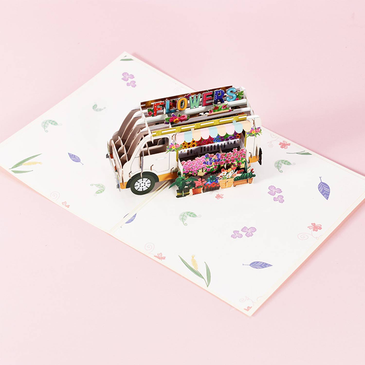 3D Pop-up Flower Truck Card – Birthday & Holiday Gift 5