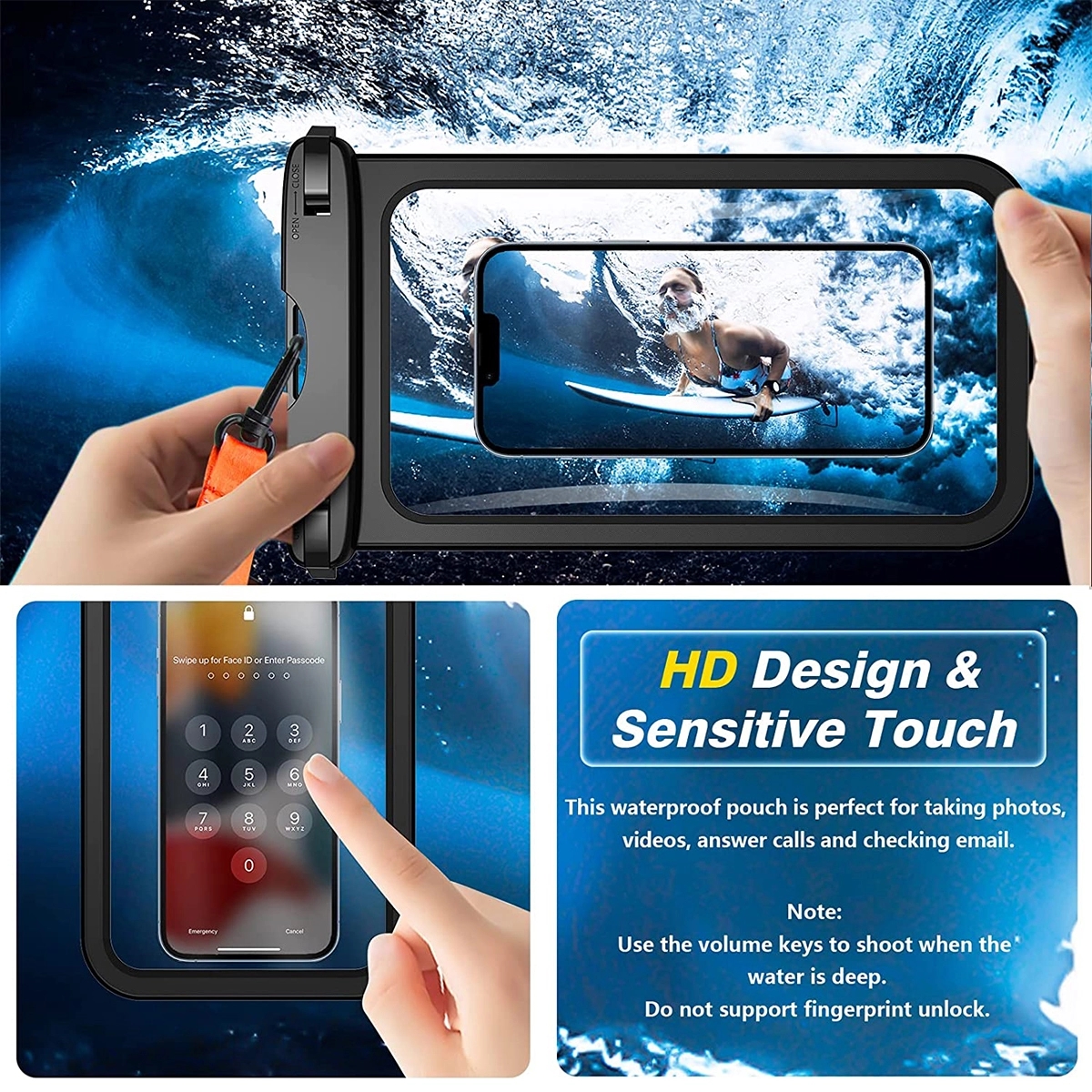 Large Waterproof Phone Pouch Case Bag 7