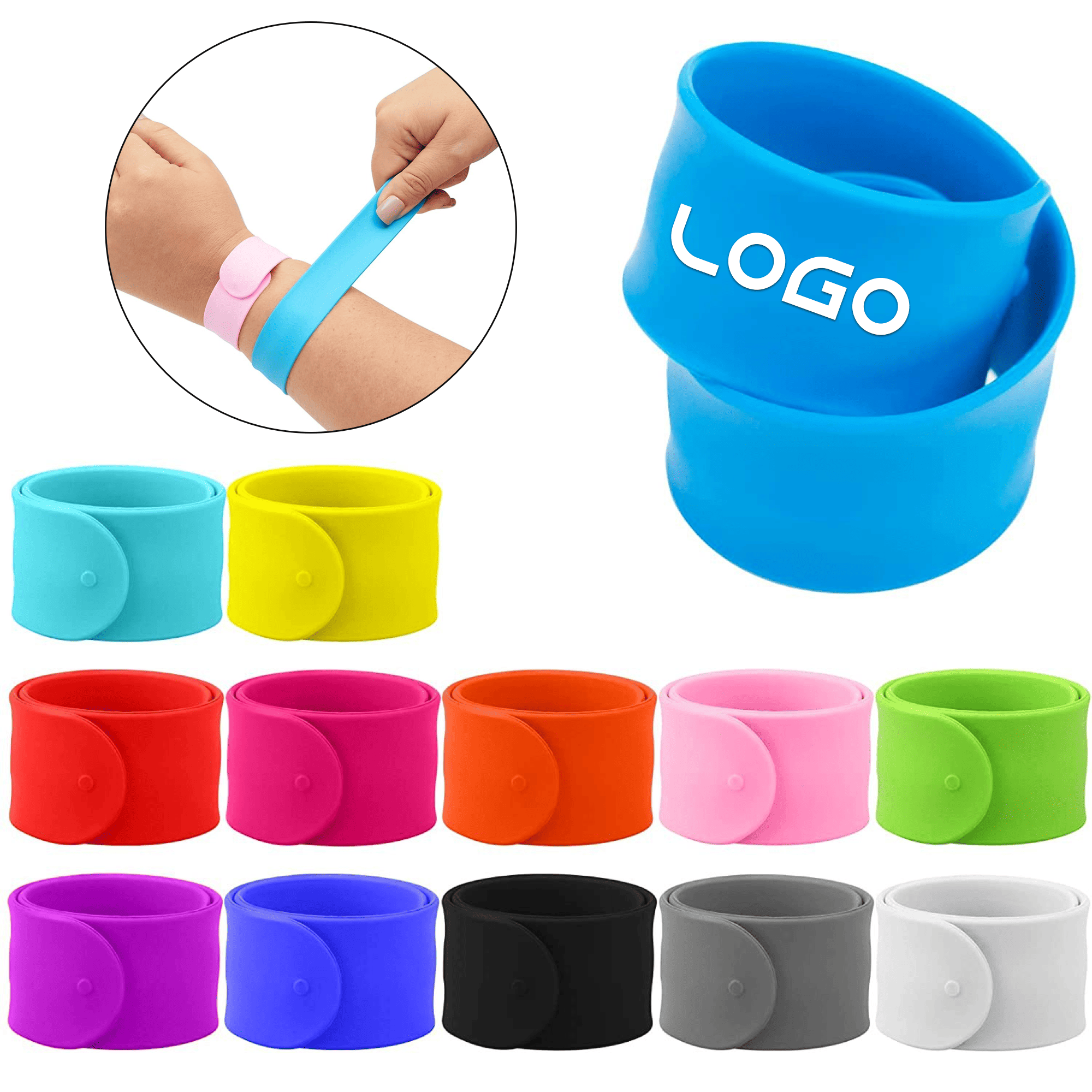 Promotional Auto-Snap Silicone Wristband 2