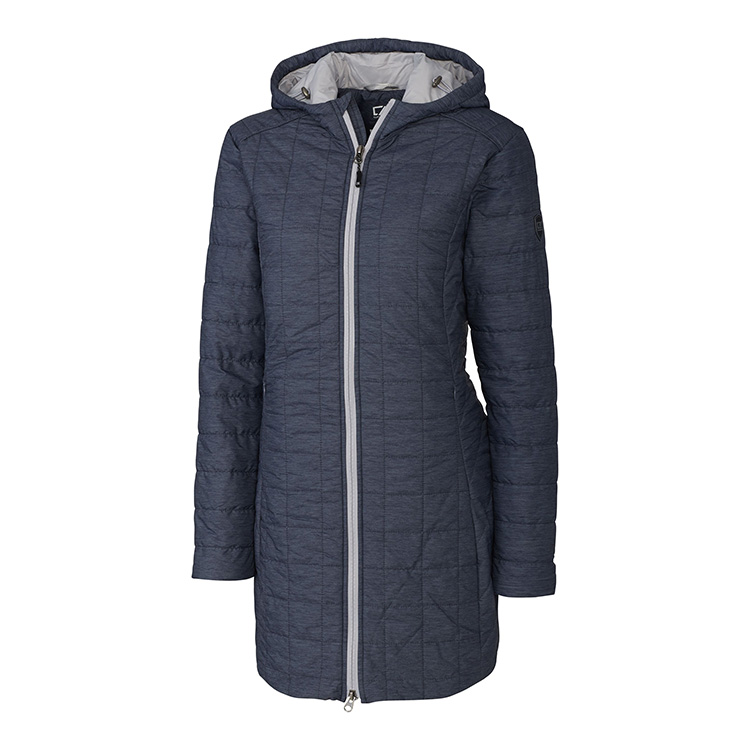 Cutter & Buck Ladies Rainier Eco Insulated Hooded Long Coat 3