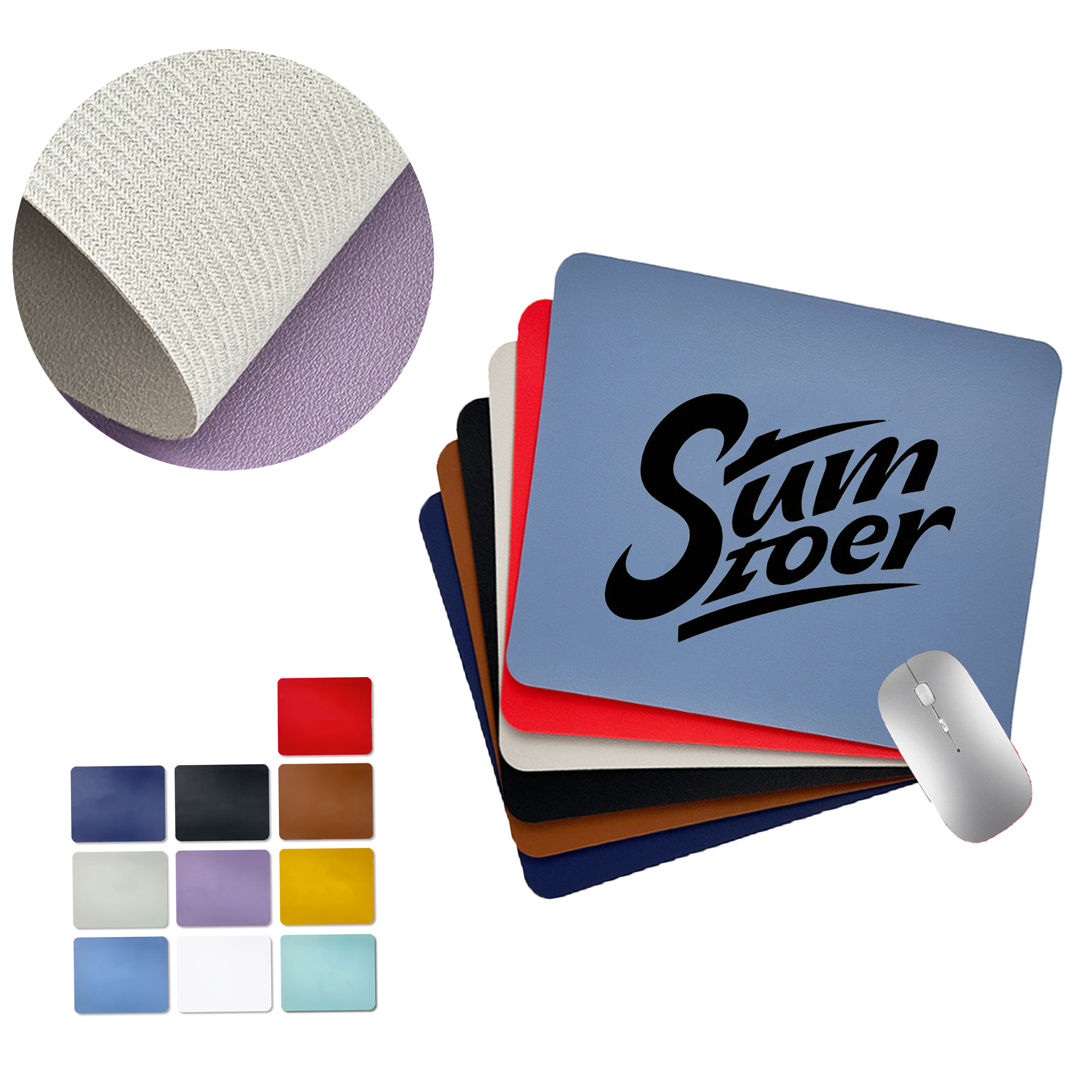 Mouse Pad with PU Leather MOQ 50 3