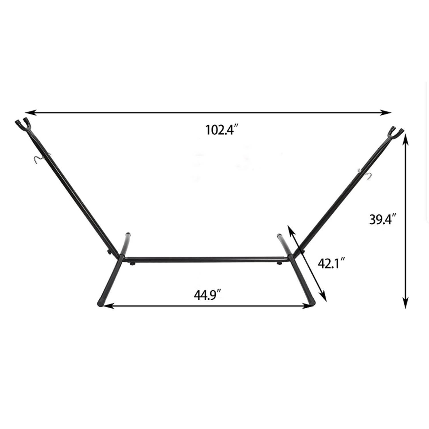 Portable Adjustable Heavy-Duty Large Patio Hammock 8