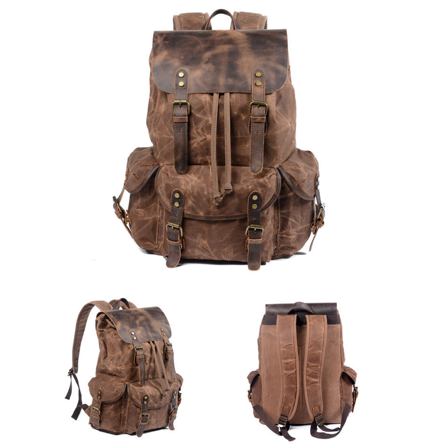 Retro drawstring backpack 4
