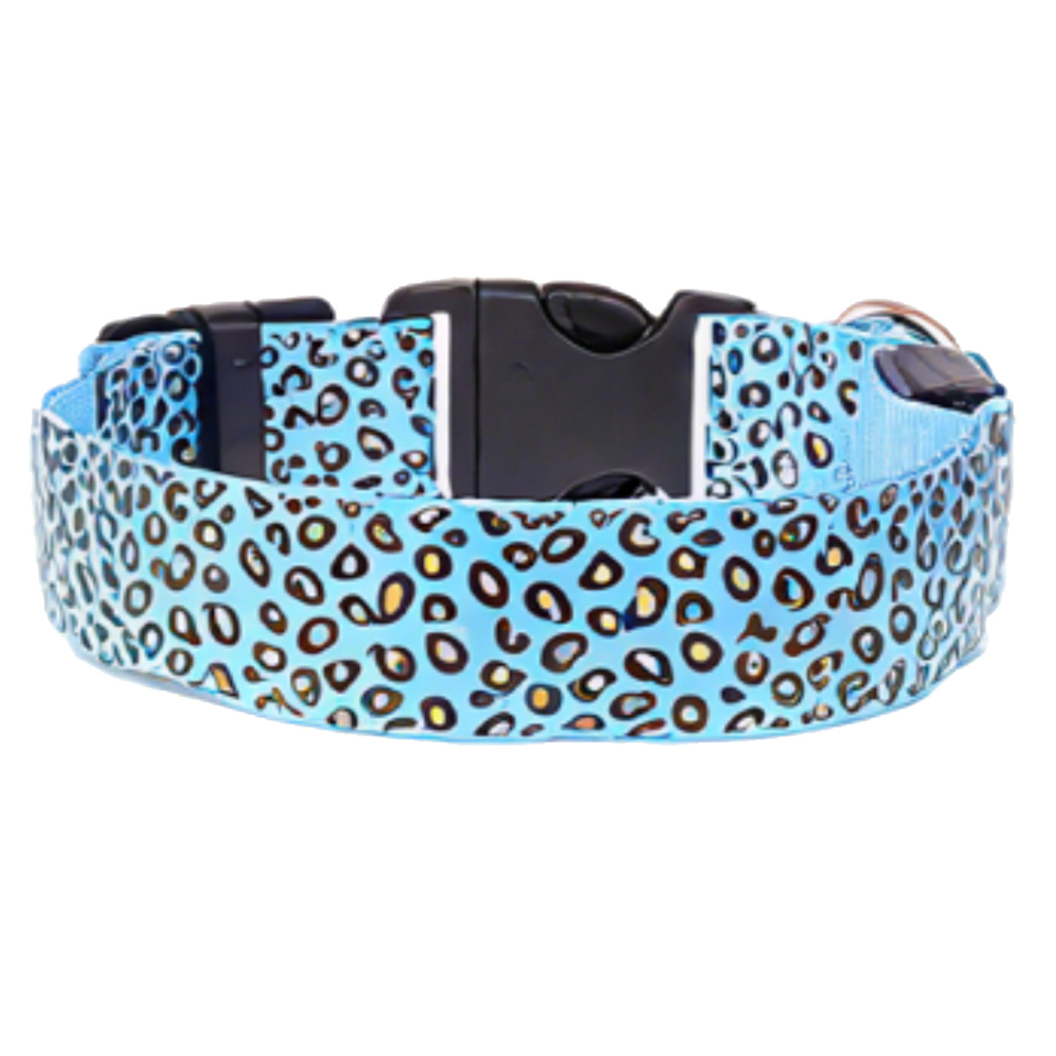 Polyester LED Light-Up Leopard Print Pet Collar 6