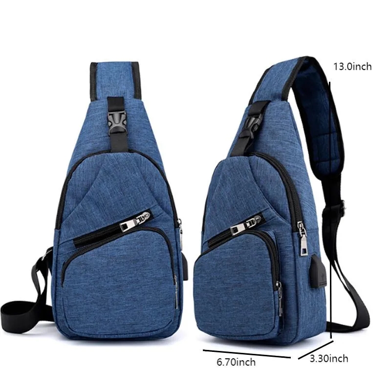 Waterproof Crossbody Bag With USB Charging Port 2