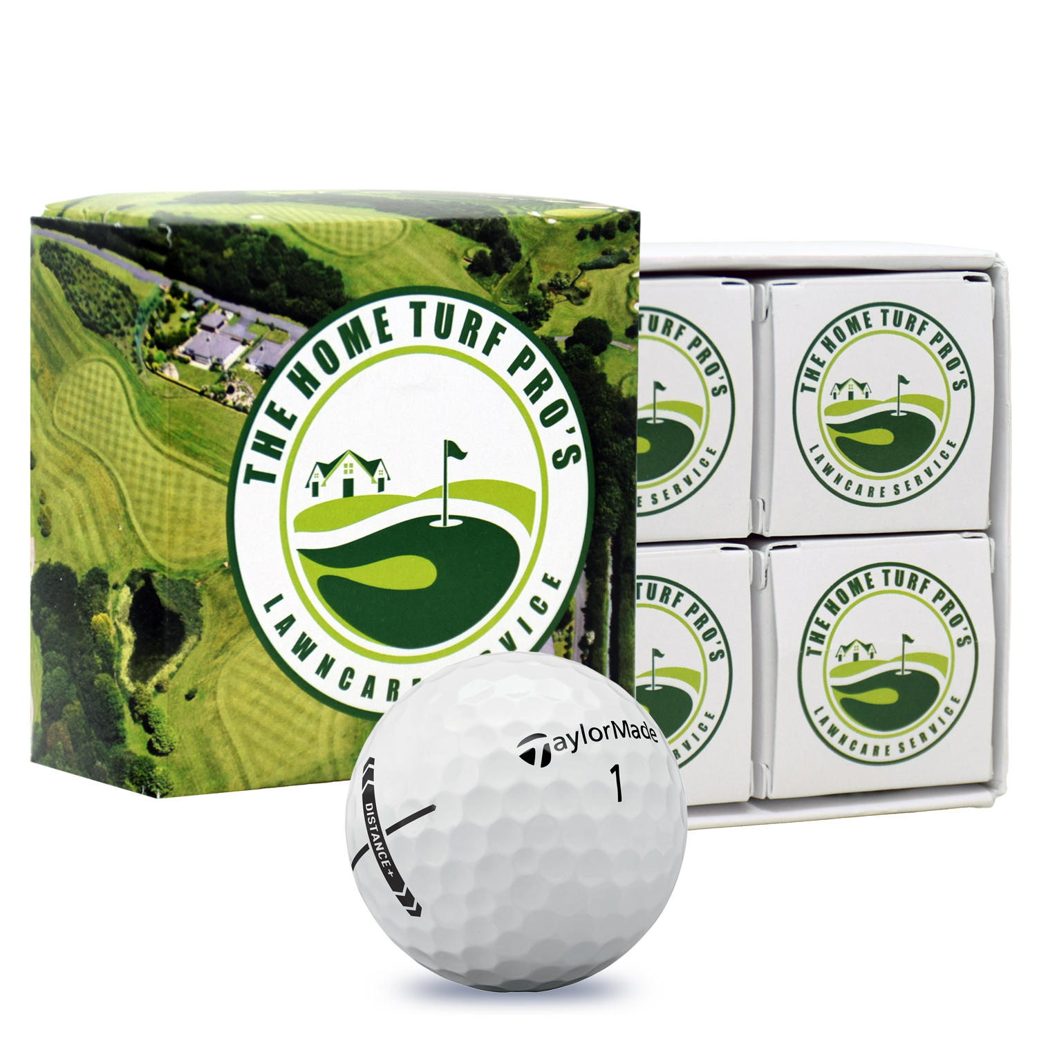 TaylorMade Distance + Golf Balls in Custom 4-Ball Box