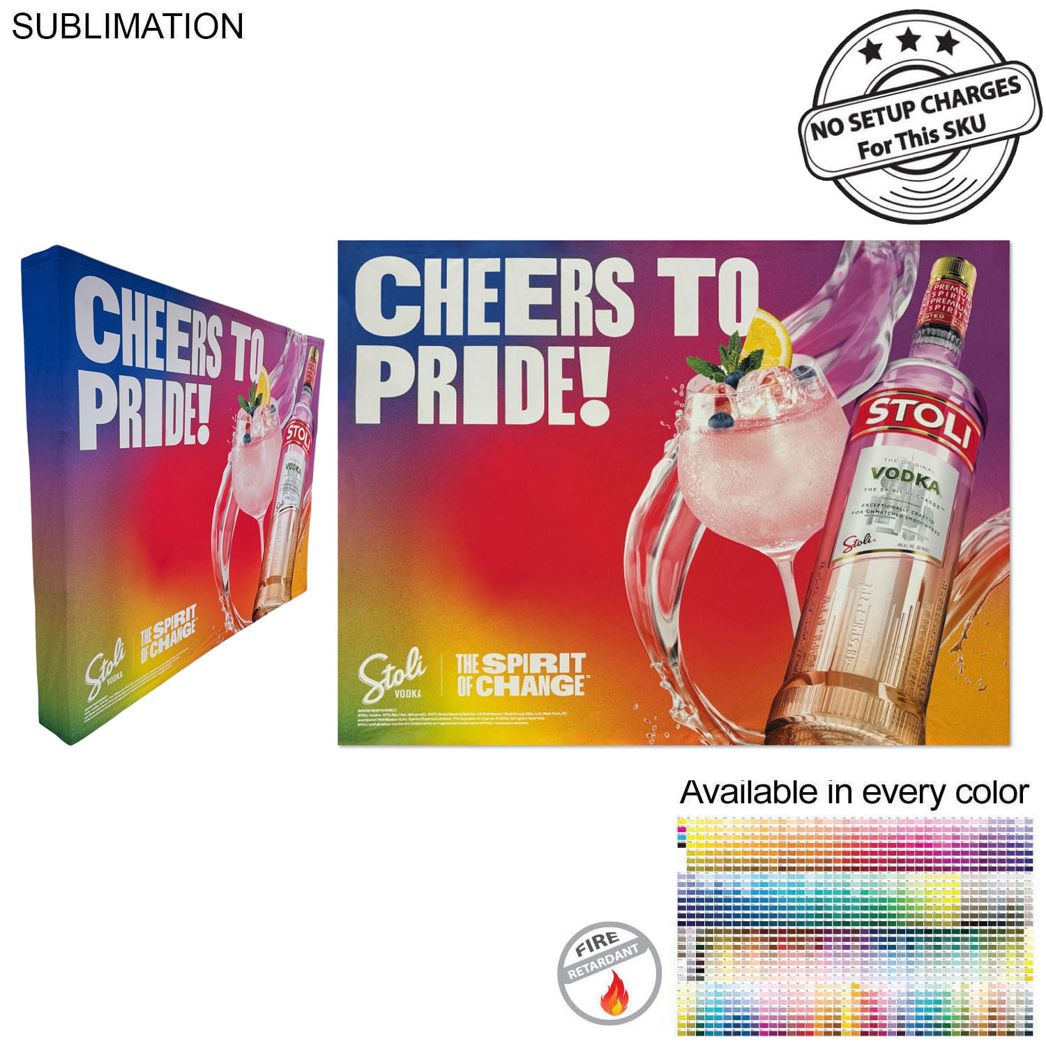 10' Straight Wall Tension Fabric Pop-up Display Kit with Wrap End Caps, NO SETUP CHARGE 2