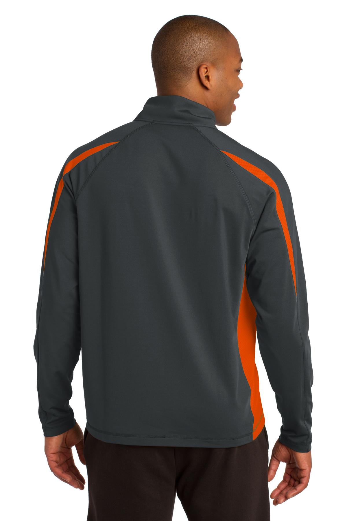 Sport-Tek Sport-Wick Stretch 1/4-Zip Colorblock Pullover. ST851, custom hoodie or sweatshirt with logo imprint 12